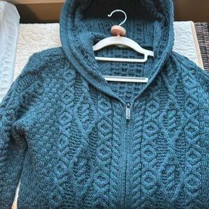 Hooded zip up cardigan, imported